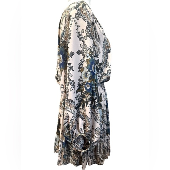 Free People | High Plains Paisley Boho Ballon Sleeve Mini Dress (S) - Picture 5 of 7